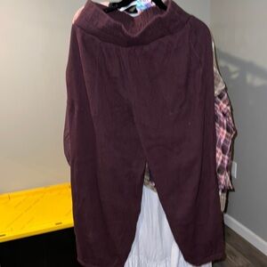 007 nwot FP beach deep purple harem pants with pockets / textured